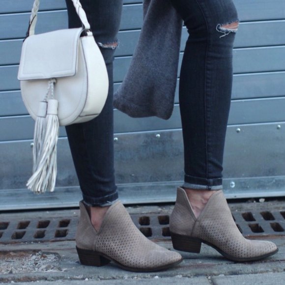 lucky brand booties perforated